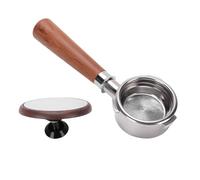 CHICIRIS Coffee Portafilter, 58mm Universal Bottomless 3 Ears Portafilter with Removable Double Cup Filter Basket, Fit for Petrus and Other 3 Ears Coffee Machines