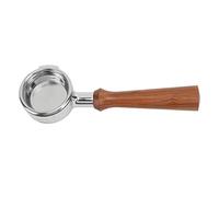 CHICIRIS Coffee Portafilter Bottomless Aluminum Alloy Machine Handle Bottomless Coffee Filter for Expobar, Easy to Use for Baristas, Wood Handle (F Rosewood)