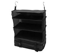 CHICIRIS Collapsible Hanging Packing Cubes Storage Bag with 3 Mesh Layer Pockets for Travel and Outdoor Activities - Lightweight