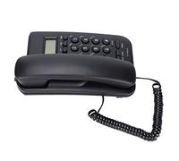 CHICIRIS Corded Wall-Mounted Phone with Caller ID Semi Hands Free for Business and Home Environments 19cm By 12cm By 7.2cm in Black (Black)