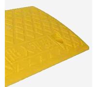 CHICIRIS Curb Ramps for Driveway Plastic Threshold Ramp Black Yellow Textured Surface Thickened Base Pressure Resistant for Garage Parking Street Hotel Entry (Yellow/13.5cm)