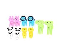 CHICIRIS Cute Cartoon Animal Food Fruit Picks Forks, with Mini Sprout Design for Kids Lunch Decor (Assorted Color)