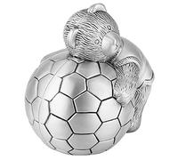 CHICIRIS Cute Football Bear Coin Rescue Picks Higgy Bank for Children's Room Decoration Made of Alloy Material