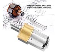 CHICIRIS DC6V 14MM N20 Mini Metal Gear Box Motor For Robot, Large Moment of Force Motor For Electronic Locks, Little Robots, Metal, 60 RPM (6V 100RPM)