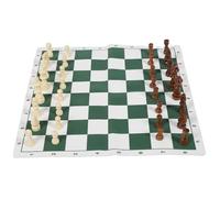 CHICIRIS Decorative Piece, Unique Brown and White Chess Set PU Leather Board Game, Non-slip Bottom for Indoor and Outdoor, Durable Materials