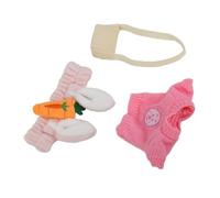 CHICIRIS Delicate Duck Plush Toy Clothes: DIY Match Clothing Set for Plush Ducks or Other Toys - Two Washable Material, Headband, Clothes, and Small Bag Included 3 Piece Set (Type