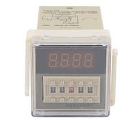 CHICIRIS DH48S-2Z Time Relay, Clear LED Display, Dial Switch Timing Control, Adjustable 0.01S-99H99M, Integrated Circuit, Digital Time Relay with LCD Display for Accurate Timing Control (220VAC)