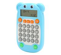CHICIRIS Digital Display Arithmetic Exercise Toy Multi Function for Kids Education USB C Charge Cartoon Style 27 Keys Math Oral Trainer for Children (Blue)