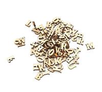 CHICIRIS DIY Educational Letter-Shape Wooden Sheets for Kids Crafts, 200PCs DIY Log Wood Decorations for Art Projects, for Children's Ability Development