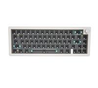 CHICIRIS DIY Mechanical Keyboard Kit Hotswappable 67 Keys Barebones Keyboard with RGB Knob Wireless 5.0 Suitable for All Switches for Customized (White)
