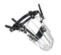 CHICIRIS Dog Muzzle, Basket Muzzle for Large Dogs Like Golden Retrievers German Shepherds, Prevents Biting Chewing Barking, Sturdy Iron Construction with Comfortable Fit, Allows Panting