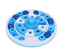CHICIRIS Dog Puzzle Toy, Slow Feeder Bowl for Dogs and Cats with Built in Rattle Design, Interactive Training Game to Stimulate Intelligence and Prevent Digestive Issues (Blue)