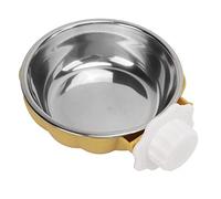 CHICIRIS Dog Removable Stainless Steel Feeder with Cute Pumpkin Shape for Easy Feeding and Cleanup, Ideal for Dogs Cats Birds Guinea Pigs, 5.2x4.3x1.4in (Yellow)