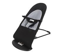CHICIRIS Dog Rocking Chair, Foldable Pet Bed with Adjustable Height and Washable Cover, Portable Rocker for Small Dogs and Cats (Black Cotton Fabric)