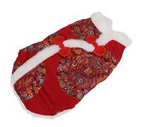 CHICIRIS Dog Tang Suit for Small Dogs and Cats Premium Plush Material Warm Coat for Chinese New Year Festival Parties (M)