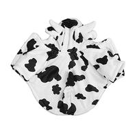 CHICIRIS Dog Winter Jacket Cozy Comfortable Cow Design for Small Medium Breeds Soft Plush Polyester 1 Unit (S)