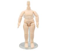 CHICIRIS Doll Body 4.1 Inch High Flexible Joints Semi Finished for 1/12 BJD and OB Dolls Plastic Cement Material (Milky White)