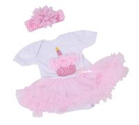 CHICIRIS Doll Dress Doll Clothes Accessories Pink Lace Edge Candle Shaped Pattern for 20-22inch Simulation with Realistic Details