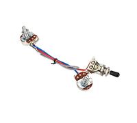 CHICIRIS Double Electric Guitar Pre-wired Switch Harness Set Low-noise A500K B500K for Metal Electron Players, 3-way Circuit, Suitable for Double Electronic Circuit Electric Guitar