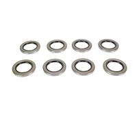 CHICIRIS Double Lip Grease Seals, 8pcs Trailer Hub Wheel Grease Seals 2.25in .376in OD, Dexter Texcom RV Trailer, Chrome Steel Rubber Double Lip