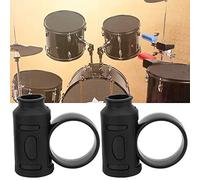 CHICIRIS Drum Stick Control Clamp/Holder - Comfortable Grip, Non Slip Design, Beginner Friendly, Enhance Drumming Technique (Black Orange (Black)
