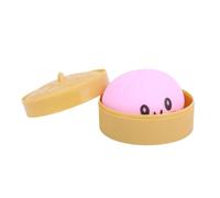 CHICIRIS Dumpling Toy, PP TPR Dumpling Squeeze Toy with Steamer, Stress Relief Sensory Dough, 3 Piece Play Set for Office Desk, Students, Teens and Adults (Light Purple)