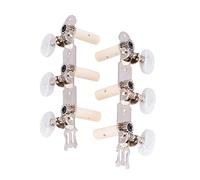 CHICIRIS Durable 3+3 Acrylic Guitar String Tuning Pegs Set, Machine Pegs - Prevent Strings From Loosening, Suitable for Classical Guitars, 100%, Silver