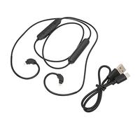 CHICIRIS Earphone BT Rechargeable Cable with Low Latency for Music and Game Lovers, 2 Pin Upgrade Cord for Massdrop - Black, 35.4" Oxygen Free Copper Wire, Ideal for Earbuds Headphones