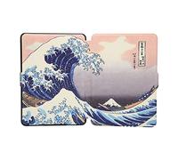 CHICIRIS Ebook Reader Covers Protective PU Leather Case for Paperwhite123 Ereader, Elegant Design for Reading Enthusiasts, Lightweight and Portable for Anywhere Use (Kanagawa Surfing)