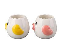 CHICIRIS Egg Separator Ceramic Chicken Shaped Pink Yellow Egg Yolk White Filter Kitchen Fun Cooking Accessories for Baking Enthusiasts