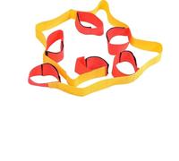 CHICIRIS Elastic Foot Leggings, Multiplayer Teamwork Game with Hook Loop Straps for Parent Child Activities, Training Institutions, Playgrounds, 3 4 6 8 People Belt (6-person leggings (1 pair))