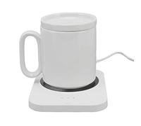 CHICIRIS Electric Cup Warmer, 3 Temperature Settings 50-60℃ Coffee Warmer for Office Desk, Smart Mug with Auto Shut Off 8H Memory Function, Beverage for Cocoa Tea Milk (White)