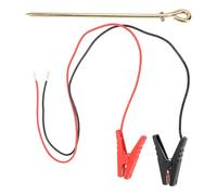 CHICIRIS Electric Fence Grounding Rod, Galvanized Steel Grounding Pin with 2 Wires and Clips, for Electric Fence Charger, Solar, Garden, Yard