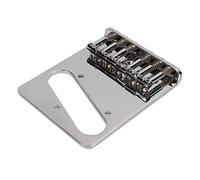 CHICIRIS Electric Guitar Bridge Metal 6 Saddle Guitar Bridge with L Shape String Pull Plate Adjustable Height and Pitch for TL Electric Repair Players