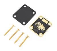 CHICIRIS Electric Guitar Neck Plate, 4 Holes Zinc Alloy Replacement Guitar Neck Board with Enhanced Ventilation for Improved Tone and Resonance (GV121)
