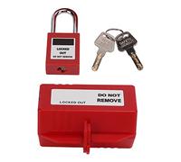 CHICIRIS Electrical Lockout Tagout Kit, Impact Resistant Thicker Plug Lockout Temperature Resistance with 38mm Padlock for Industrial Chemical Electric Power
