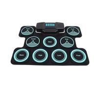 CHICIRIS Electronic Practice Pad Roll Up Kit with Dual Speakers DTX Game Mode 2000mAh Rechargeable Battery for Kids Beginners