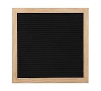 CHICIRIS Felt Letter Board Unique Message Sign with Changeable Letters for Home Office Décor Wood 25.5x25.5cm (Black)