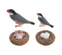 CHICIRIS Finch Model Set Bird Toys PVC Simulation Growth Cycle Hatching Toy Sand Box Decoration and Kids Early Education, for Animal Lovers, and Sand Table Play with Interactive Learning