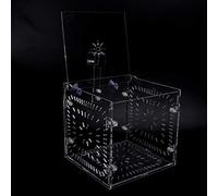 CHICIRIS Fish Tank Breeding Box, Acrylic Isolation Box with Hook and Sucking Disc Design, Adjustable Height for Aggressive Injured Sick Fish Shrimp Aquarium (15CM*15CM*)