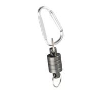 CHICIRIS Fishing Magnet Buckle Stainless Steel Magnetic Net Release Clip 3.5kg Load Single or Double Buckle for Fly Fishing Vest Pack Net Holder Tool (Single)