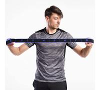CHICIRIS Fitness Elastic Band CVC Yoga Resistance Belt 86 X 4cm Step By Step Multi Force Adjustment Soft Stretch Strap for Training Pilates Dance Rehab Adults and Teens (Blue)