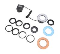 CHICIRIS Flash Ring 48 LED Macro Ring Light with LCD Display 4 Flash Modes 7 Brightness Levels for DSLR Cameras Photography