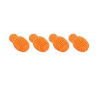 CHICIRIS Flexible Silicone-Stick Exercise Exercise Battery Stick for Beginners Practice, Portable Drum Tool, 4 Silicone Battery Pieces for Simple Use (Orange)