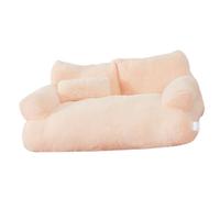 CHICIRIS Fluffy Cat Bed with Non-slip Bottom, All-Round Warming, Space-saving Design, Easy to Clean, Cute Pillow, Stylish Cat Bed for Indoor, Crystal Velvet and Pearl Cotton, for Comfort (L)