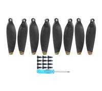 CHICIRIS Folding Propeller Drone Blade, Lightweight Quick Release Spare Propellers for Mini, 8PCs Black with Silver/Gold Edge, High Strength Plastic for Smooth Flight and Strong (Black gold edge)
