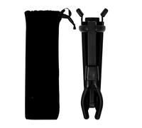CHICIRIS Folding Sax Stand Durable, Portable, Lightweight, Triangle Structure, Full Silicone Cover, Non Slip Feet, for Alto Saxophone, Aluminum Alloy, Black, with Storage Bag