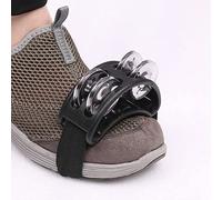 CHICIRIS Foot Tambourine Percussion Kit with 4 Pair Jingle Bells Nylon Strap for Adults Kids, Ergonomic ABS Metal Design for Bright Tone and Comfortable Wear in Acoustic Bands