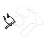 CHICIRIS Freediving Nose Clip, Adjustable Neck Rope and 25 Degree Angle Design with Anti Lost Strap, for Swimming Diving Training Ear Pressure Balance (Black)