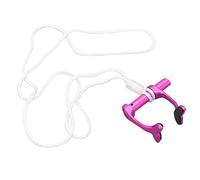 CHICIRIS Freediving Nose Clip, Adjustable Neck Rope and 25 Degree Angle Design with Anti Lost Strap, for Swimming Diving Training Ear Pressure Balance (Purple)